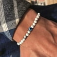 thumbnail image 2 of 6mm Natural Tiger Eye Beaded Bracelet For Men Women Turkish Amulet Protection Blue Evil Eye Bracelet For Women Spiritual Jewelry, 2 of 5