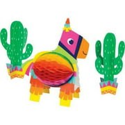 5PK Fiesta Fun Llama and Cactus 3D Shaped Centerpiece Set