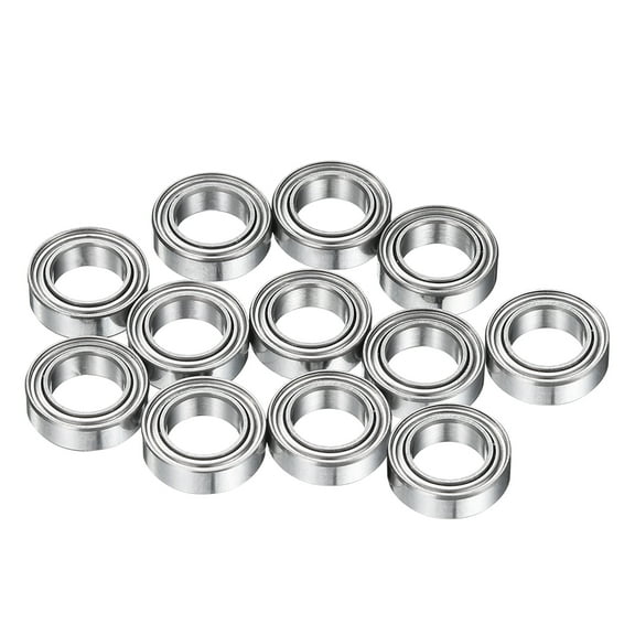12Pcs MR106ZZ Small Bearing, 6mm ID 10mm OD 3mm Width Double Shielded Deep Groove Ball Bearings for Electric Motor Skateboards 3D Printer
