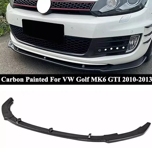 For VW Golf MK6 GTI GTD 2010-2013 Carbon Fiber Look Front Bumper Lip Splitter Kits
