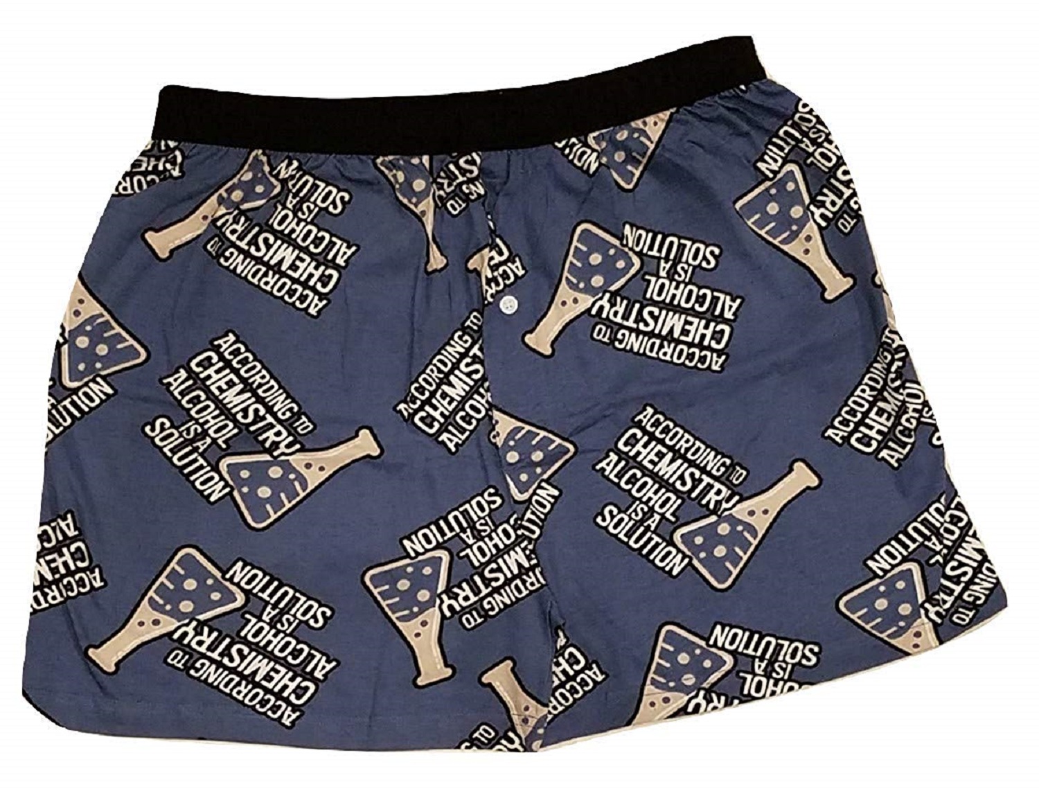 Fun Boxers Adult Men's Fun Prints Boxer Shorts (Alcohol is A Solution