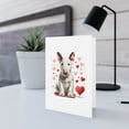thumbnail image 5 of DistinctInk Greeting Card / Note Card - Valentine's Day Bull Terrier Puppy - PACK of 5, 5 of 7