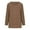 Khaki, variant on Enjoytime Womens Casual Shirts Winter Womens Fashion Solid Color Long Sleeve Shirt Loungewear Homewear Loose Pullover Tee Top