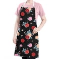 thumbnail image 5 of Pioneer Flower Floral Print Pattern Apron for Women and Men, Cotton Linen Waterproof with Pockets, Adjustable, 33x27 Inch for Kitchen, Gardening, BBQ, Salon, 5 of 6