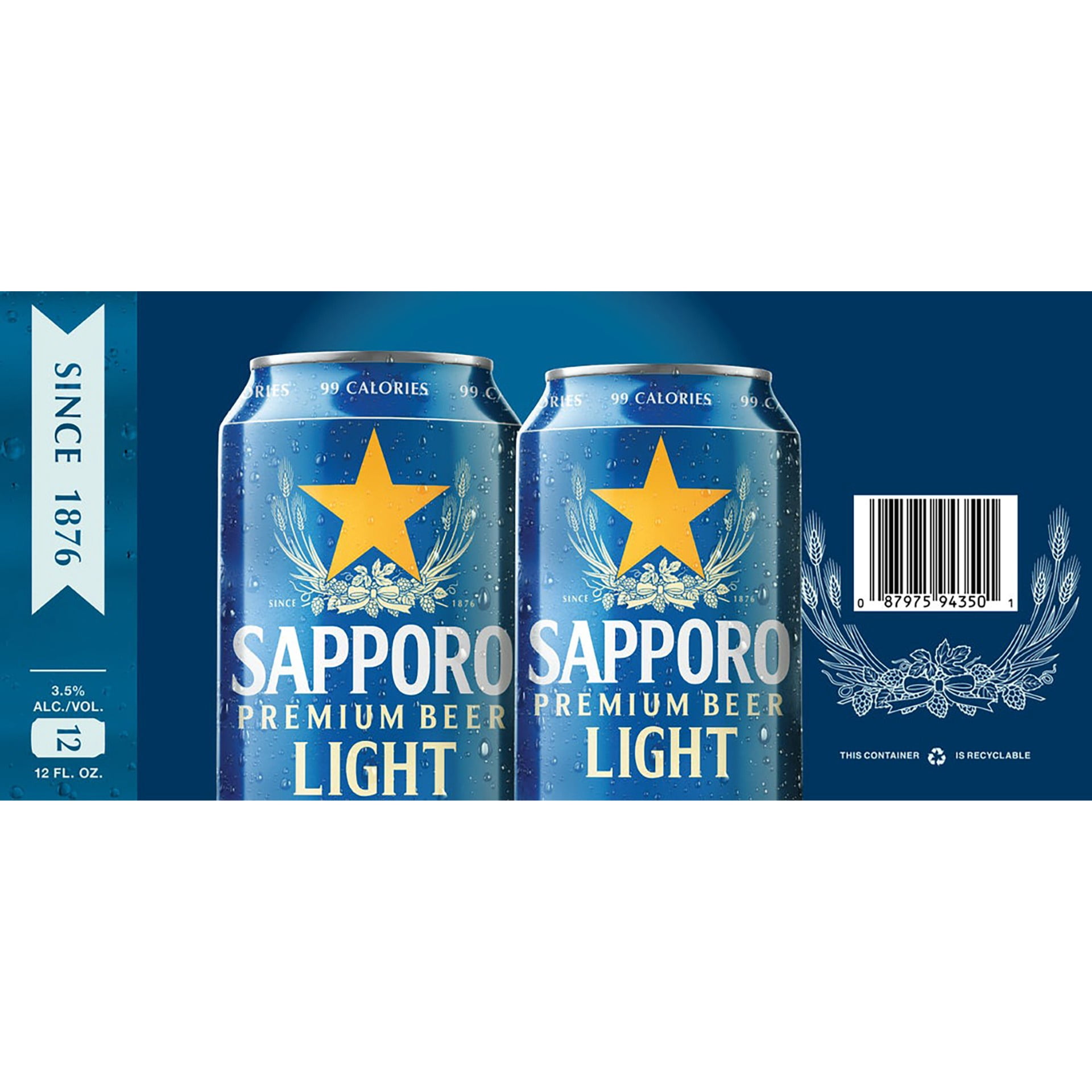 Sapporo Premium Light Beer 12/12c