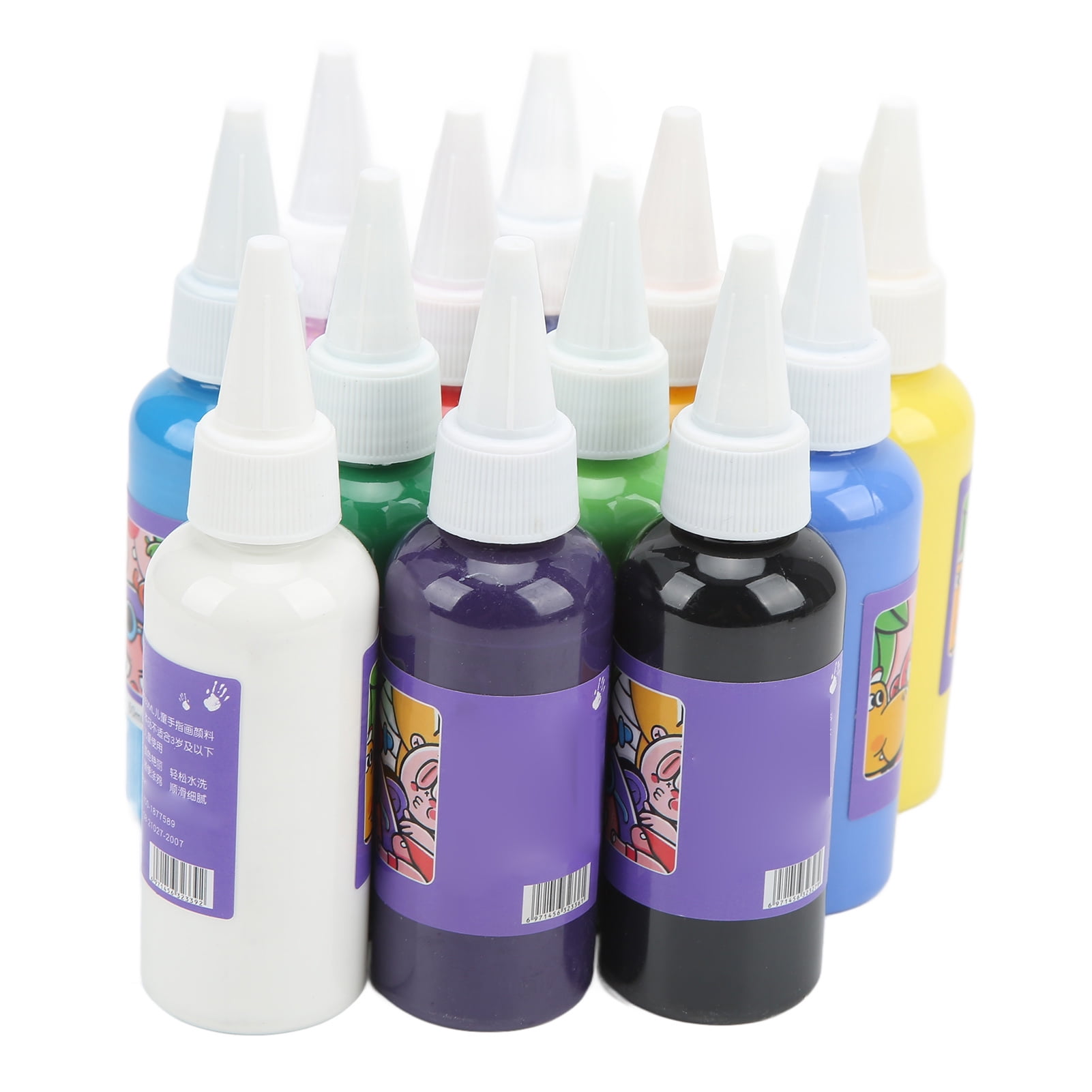 Finger Paint Set, Washable 12 Colors Skin Contact Toddler Finger Paint