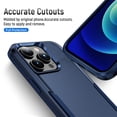 thumbnail image 5 of SaniMore for iPhone 14 Pro 6.1" Military Grade Shockproof Case, Rugged PC Back & TPU Bumpers with Wireless Charging Full Body Protective Case for iPhone 14 Pro Women Men, Blue, 5 of 8
