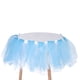 thumbnail image 1 of Hermosa silla alta, falda esponjosa, decoración de mesa para fiesta de cumpleaños, dulce Baby Shower (azul + blanco), 1 of 8