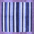 thumbnail image 1 of Ahgly Company Machine Washable Indoor Square Abstract Blue Modern Area Rugs, 4' Square, 1 of 4
