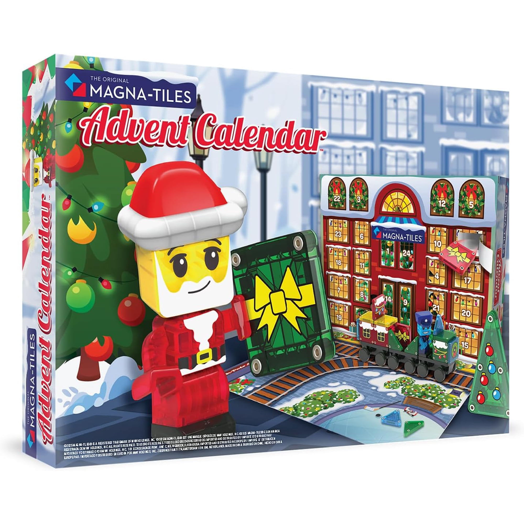 MAGNA-TILES Advent Calendar 34-Piece Magnetic Construction Set