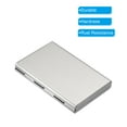 thumbnail image 4 of Uxcell RFID Credit Card Holder Metal Wallet Stainless Steel Business Card Holder for Women Men Brushed Silver, 4 of 6