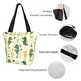 thumbnail image 6 of Gaeub Seahorse Printed Tote Bag Grocery Bag Reusable Shoulder Bag with Zip for School Kitchen Park DIY, 6 of 9