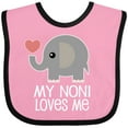 thumbnail image 3 of Inktastic My Noni Loves Me Grandchild Boys or Girls Baby Bib, 3 of 4