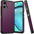thumbnail image 2 of Bemz Dual Layer Case for Motorola Moto G 5G 2024 with Screen Protector [Tempered Glass], Full-Body Impact Resistant Hybrid Cover Armor - Dark Purple, 2 of 7