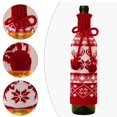 thumbnail image 4 of HongHeng 1Pc Soft Knits Snowflake Wine Bottle Covers Wine Bottle Cases for Christmas Ambiances Nonslip Bottle Jackets, 4 of 5