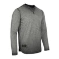 thumbnail image 2 of ZIMEGO Men's Long Sleeve Crew Neck Color Dye Washed Vintage Curved Hem T-Shirts, 2 of 5