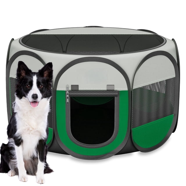Corral Emergente para Perros de 36", Corral Portátil para Mascotas y Perros para Exteriores, Jaula/tienda Plegable para Perros y Gatos Pequeños y Medianos, Corral de Viaje de Fácil Instalación
