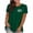 Green Tops, variant on Womens Tops Short Sleeve Summer Crewneck Shirts Trendy Graphic Tees Work Dressy Blouses Plain Basic T Shirts S-3XL