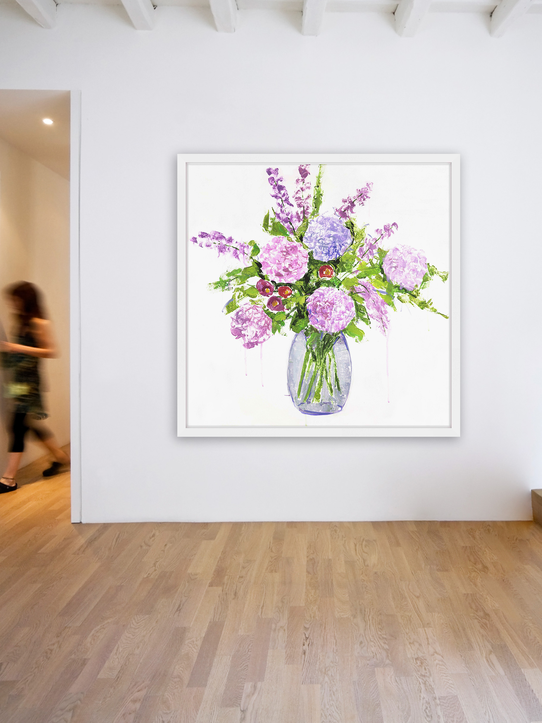 "Moon Blooms" Framed Painting Print