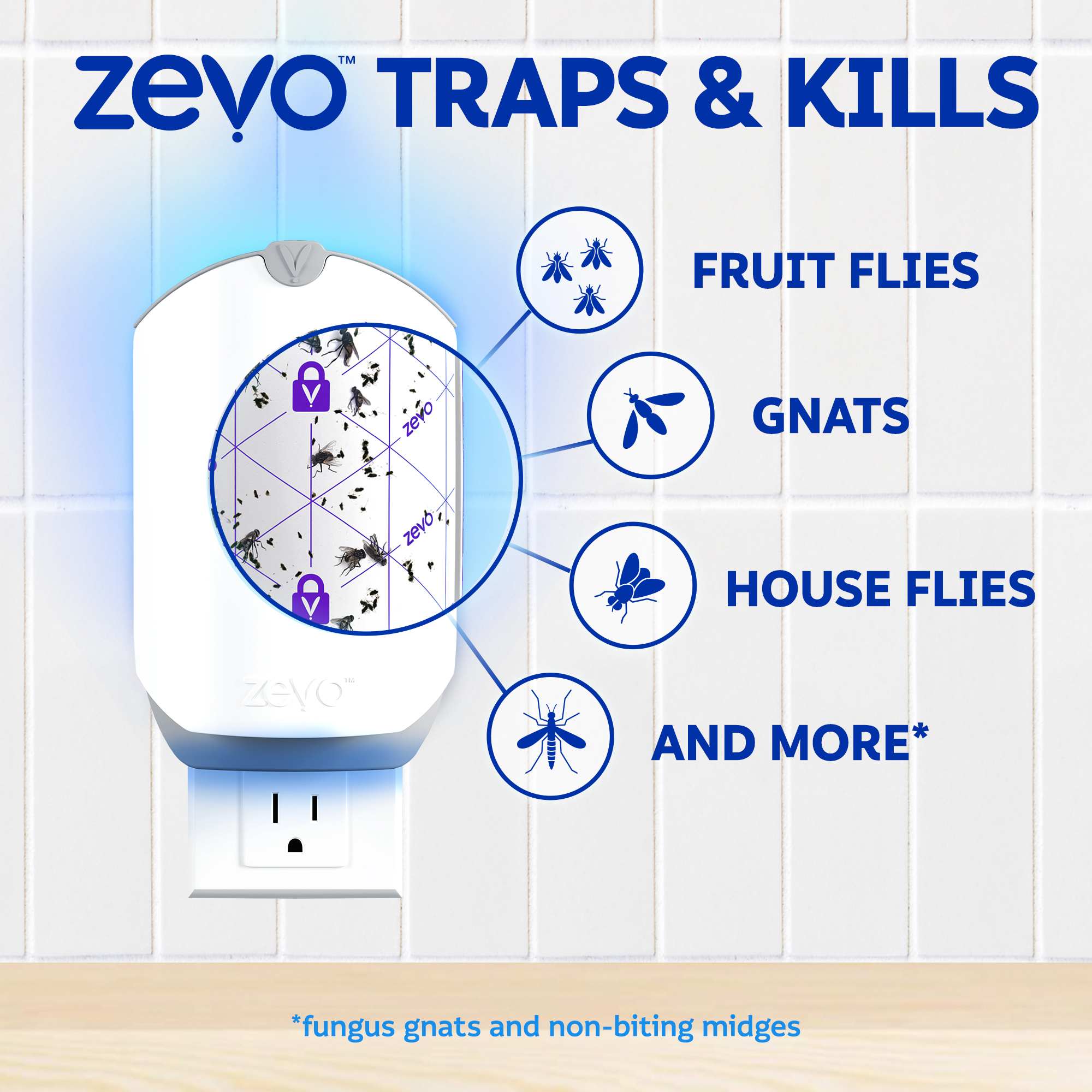 Zevo Flying Insect Indoor Fly Trap with UV Light photo 2