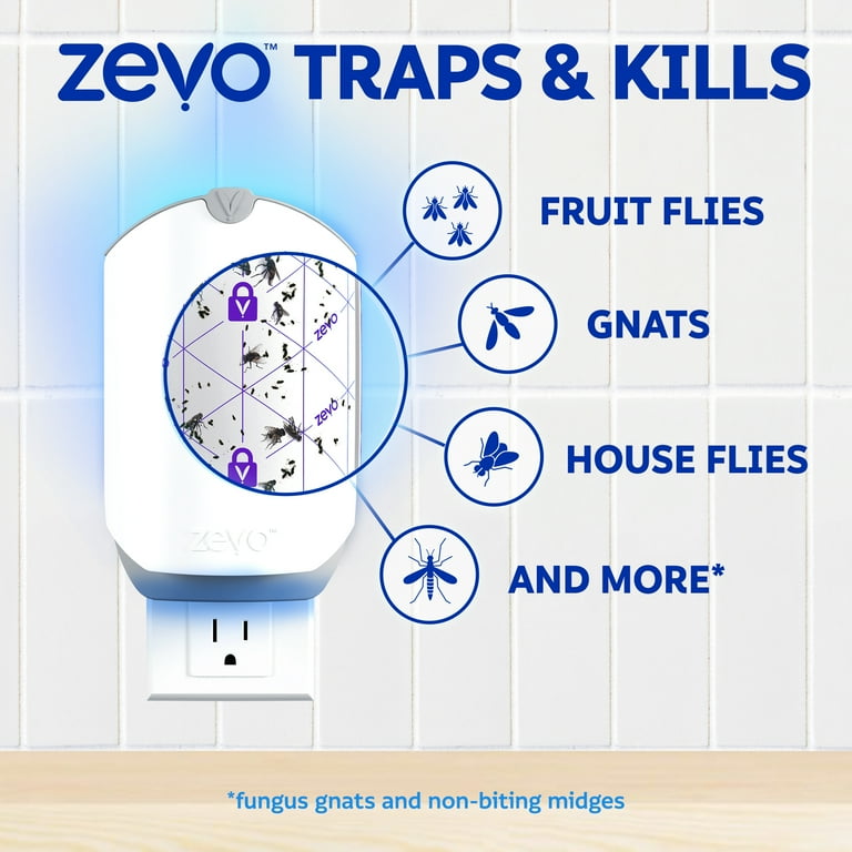 Zevo Indoor Flying Insect, House Bug and Fruit Gnat Fly Trap