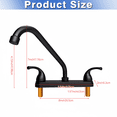 thumbnail image 2 of RV Camper Kitchen Sink Faucet, 8 Inch Centerset 2 Handles Design, High Arc 360° Swivel Spout, Compatible with 8in 2/3 Holes Sinks for Motorhomes, Travel Trailers & Mobile Kitchens, 2 of 10