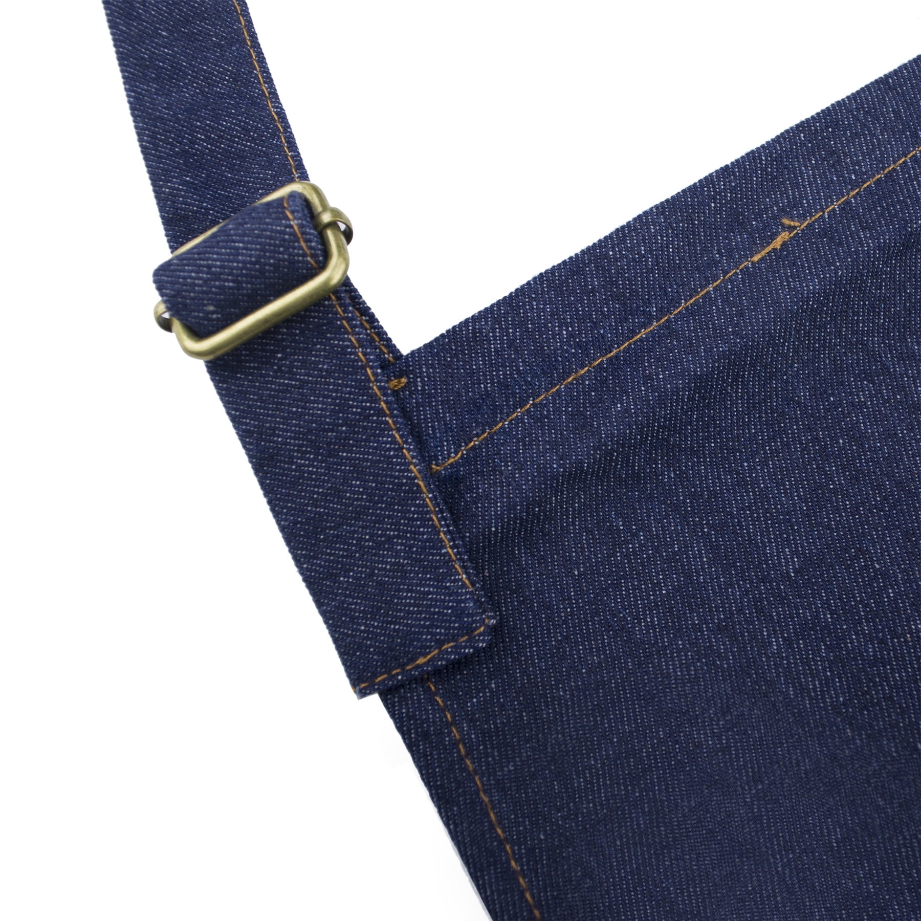 Toptie Durable Cotton Canvas Denim Chef Kitchen Restaurant Garden Apron w/3 Pockets for Men and Women, 30.5" X 24.5"-Black