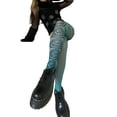 thumbnail image 2 of TheFound Ladies Long Stockings, Printing Tight Leggings Elastic Render Pants, 2 of 9