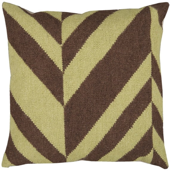 Surya Surya Pillows Area Rug FA031 Lima Bean/Coffee Bean Chevron Angled 22" x 22" Square