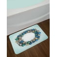 thumbnail image 2 of Christmas Bath Mat, Vivid Xmas Balls Featured Circle Wreath Traditional Religion Festive Display, Non-Slip Plush Mat Bathroom Kitchen Laundry Room Decor, 29.5 X 17.5 Inches, Silver Golden, Ambesonne, 2 of 2