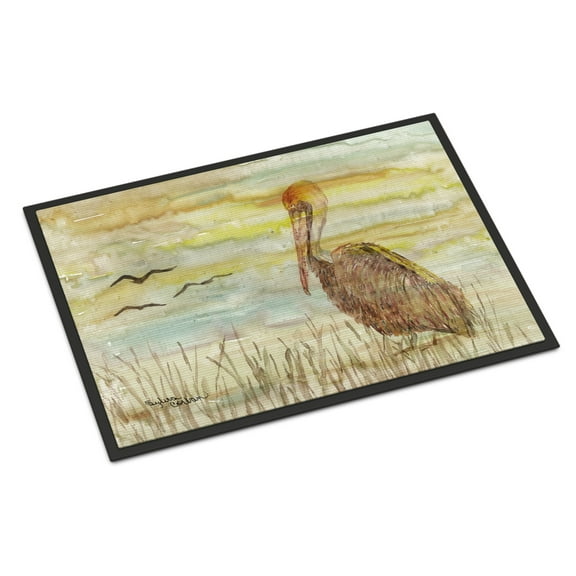 Brown Pelican Yellow Sky Doormat 24x36