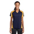 thumbnail image 1 of Sport-Tek® Ladies Tricolor Micropique Sport-Wick®Polo. LST654 Verdadero deporte-tek LST654, 1 of 1