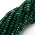 thumbnail image 3 of Dyed Natural Strands Faceted Dark Green Malaysia Jade Rondelle Beads 4x2~3mm Hole: 1mm about 115pcs/strand 14 inch, 3 of 3