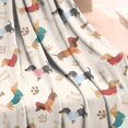 thumbnail image 4 of Dachshund Blanket,Comfortable Soft Flannel Throw Blanket,All Season,Warm Lightweight Blankets for Sofa Bed Couch Living Room Chair,50"x60"(130x150cm), 4 of 4