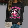 thumbnail image 2 of Womens Tops Blouses In October We Wear Breast Cancer Awareness Long Sleeve Womens Festival Clothes,Black,M, 2 of 5