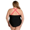 thumbnail image 3 of Lysa Women's Plus Size Caddy Scoop Neck Color-Block One Piece Swimsuit 0X 1X 2X 3X, 3 of 3
