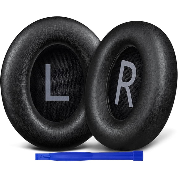 SOULWIT Protein Leather Replacement Earpads for Bose 700 (NC700) Wireless Headphones, Ear Pads Cushions with Softer Protein Leather, High-Density Noise Cancelling Foam, Added Thickness - Black