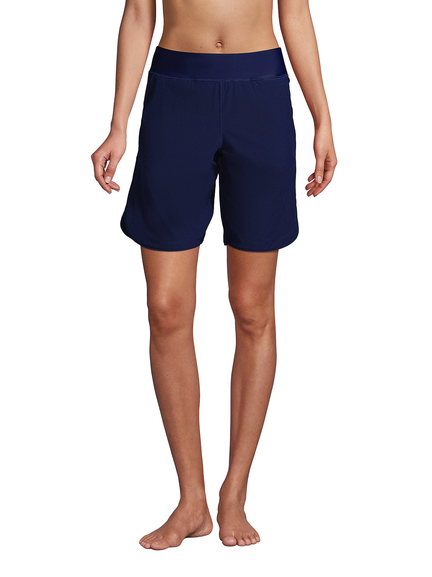 Lowest Prices Lands' End Women's 11 Quick Dry Elastic Waist Modest Board Shorts Swim Coverup