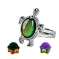thumbnail image 1 of Mood Ring for Kids Adjustable Size Girls and Boys Color Changing Mood Rings (Adjustable, Turtle), 1 of 2