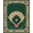 Green, Pattern 20, variant on ODIKA Design With Crossed Bats Ball And Stitched Seam Accents Baseball Field Sport Pet Friendly & Kids Safe Play for Playroom, Bedroom, Reading Nook