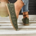 thumbnail image 6 of Wowcloth Women's Fashion Casual Solid Color Perforated Flats – Comfortable Slip-On Design with Breathable Upper for Spring, Ideal for Everyday Casual Wear, 6 of 9