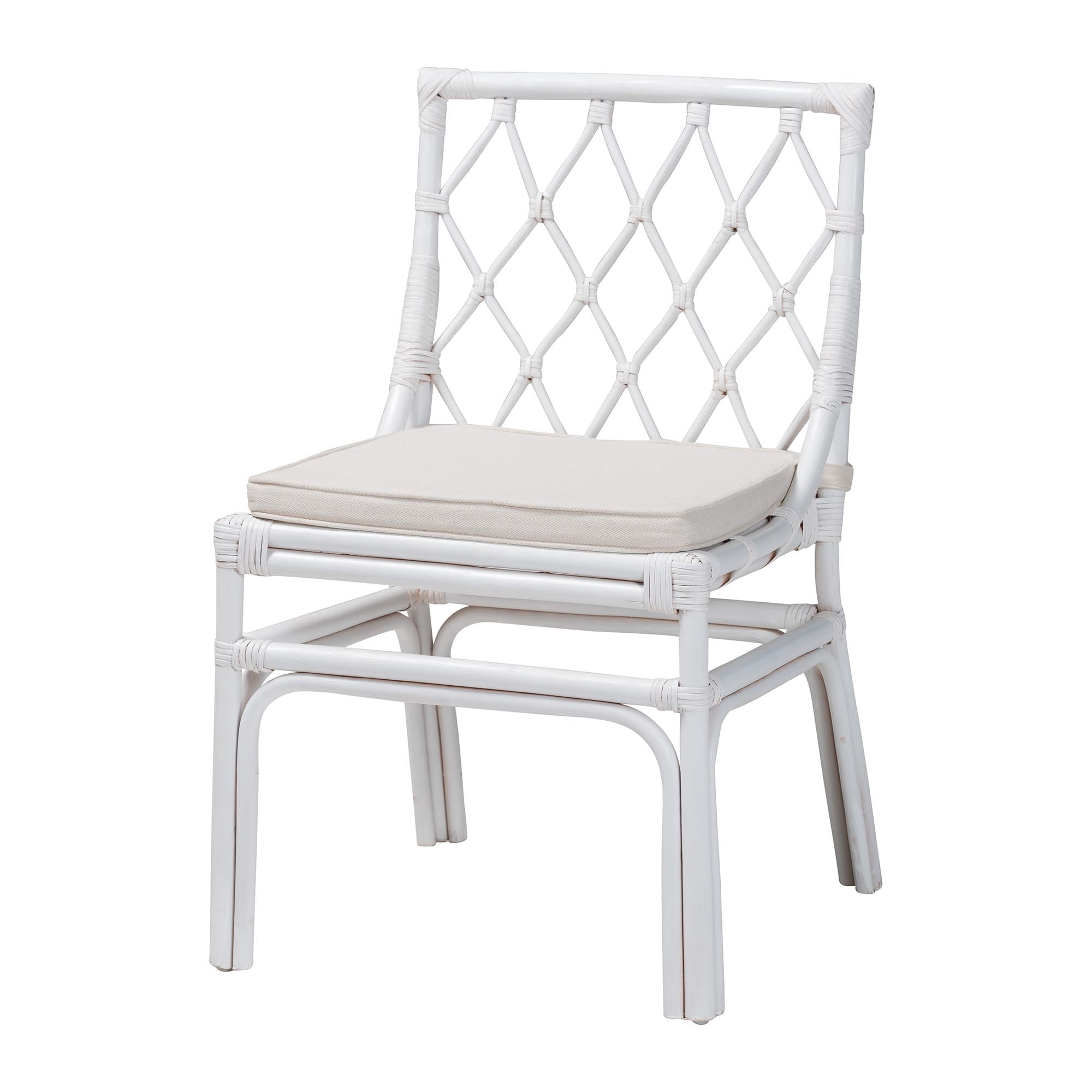 bali & pari Carwyn Boho Dining Chair, White