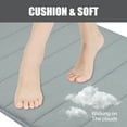 thumbnail image 6 of NEWEEN Bath Mats for Bathroom Non Slip - Memory Foam Bath Mat Coral Velvet Super Water Absorbent Polyster Soft Shaggy Anti-Slide For Bathroom Floor Rug - 24"x16", 6 of 10