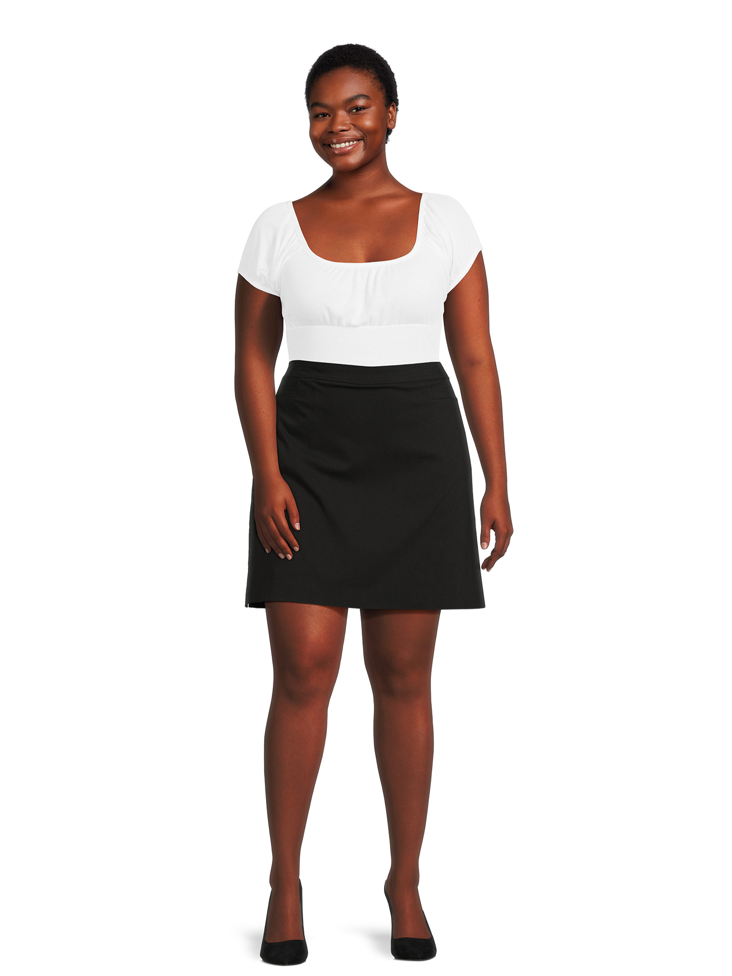 Black skort plus size hotsell