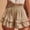 Khaki, variant on Women Booty Shorts Pleated Summer Casual Ruffled Short Navy M