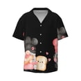 thumbnail image 2 of Lsque Baker Gnome print Men's Cuban Collar Short Sleeve Shirt Summer Beachwear Casual Button Down Fashionable Vacation Leisure Shirt-Large, 2 of 7