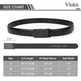 thumbnail image 4 of Vlokii 2pcs Men's Leather Belt Automatic Ratchet Buckle Slide Belt for Dress Casual belt, 4 of 6