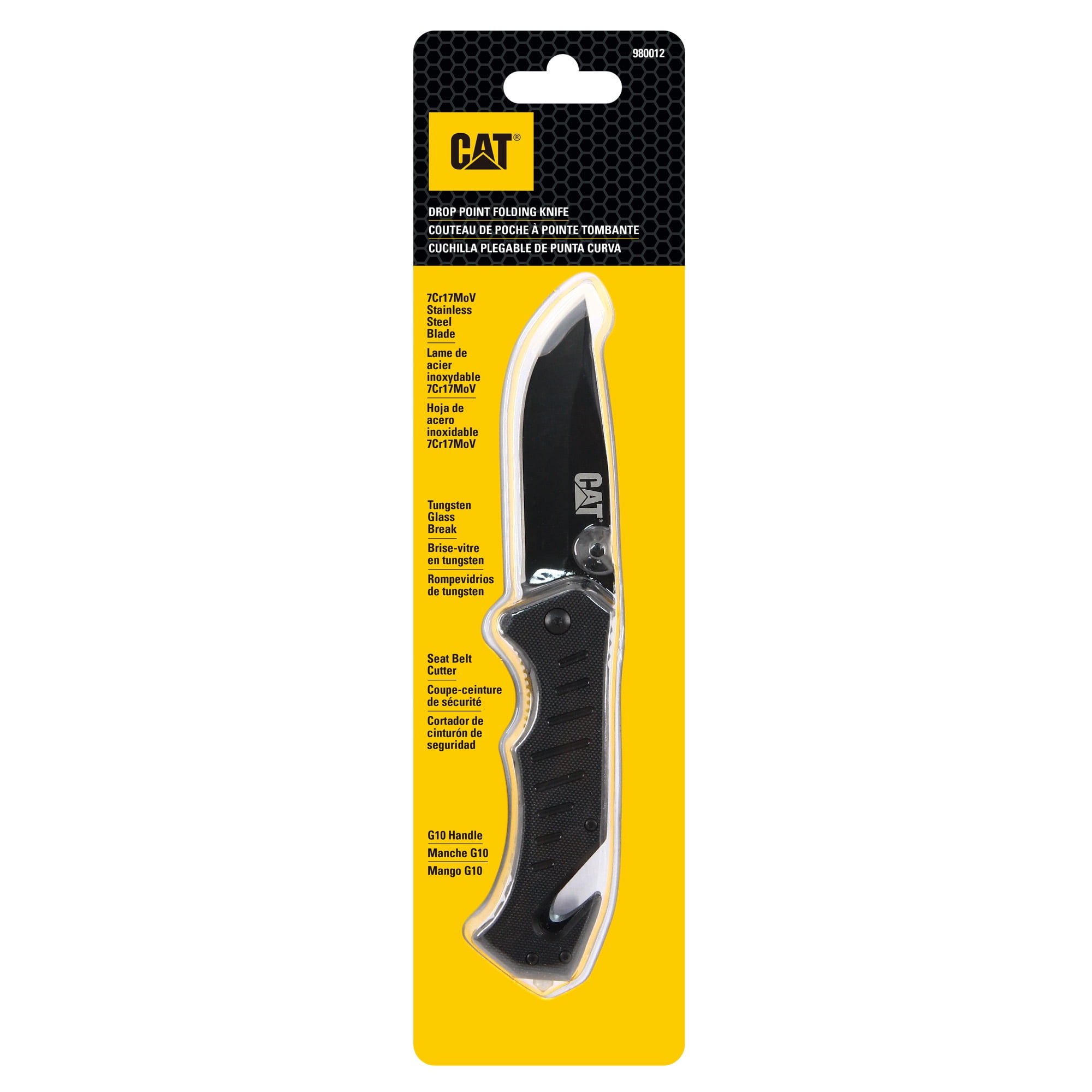 Cat 8" Drop Point Folding Knife 3-1/4" Stainless Steel Blade - 980012
