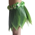 thumbnail image 4 of Ti Leaf Hula Skirt Hawaiian Leaf Skirt Green Grass Skirt for Beach Luau Party Supplies, 4 of 5