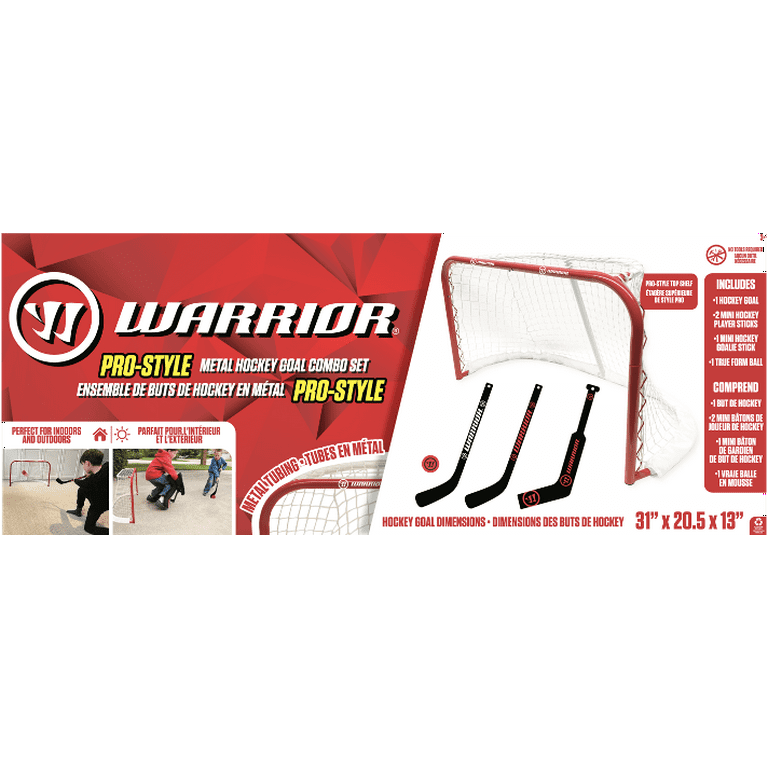 Warrior Pro Mini Metal Hockey Goal Combo Set - 30